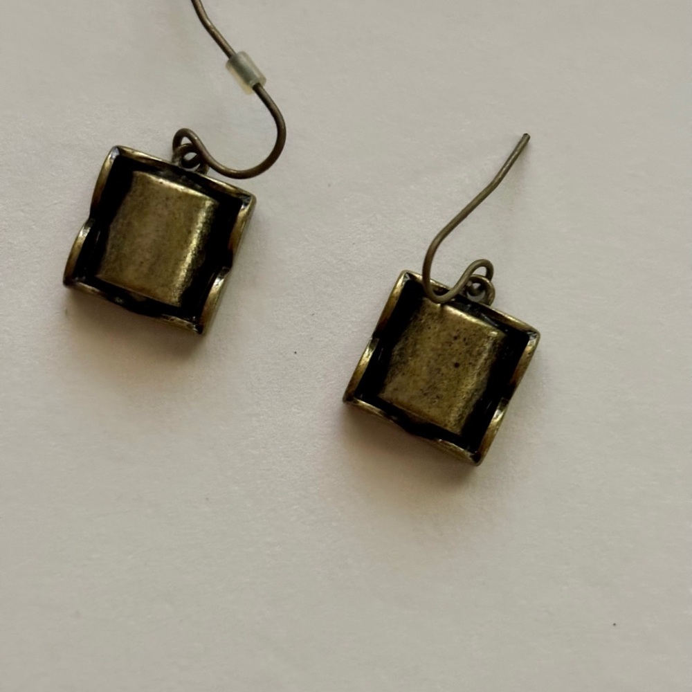 Vintage estate sale Square Drop Earrings